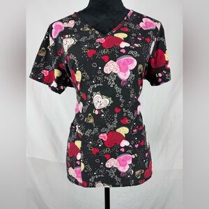 SB Scrubs 3 Pocket Heart Print Scrubs
